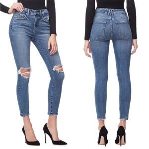 GOOD AMERICAN Good Legs Crop High Rise Skinny Jeans Blue261